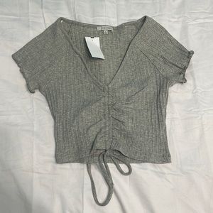 NWT Grey Crop top